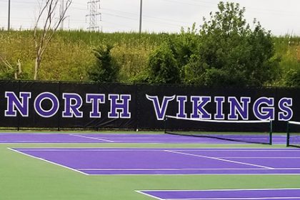 tennis windscreen custom fabricated custom printed