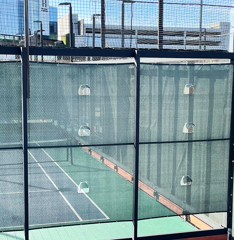 Custom Pickleball Wind Screens All Court Fabrics Tennis court wind