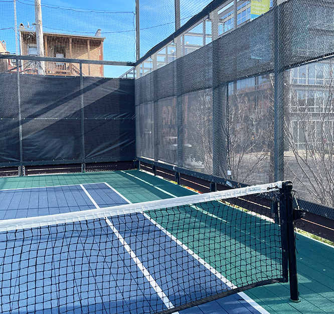 Paddle Tennis Windscreen – All Court Fabrics – Tennis court wind screen