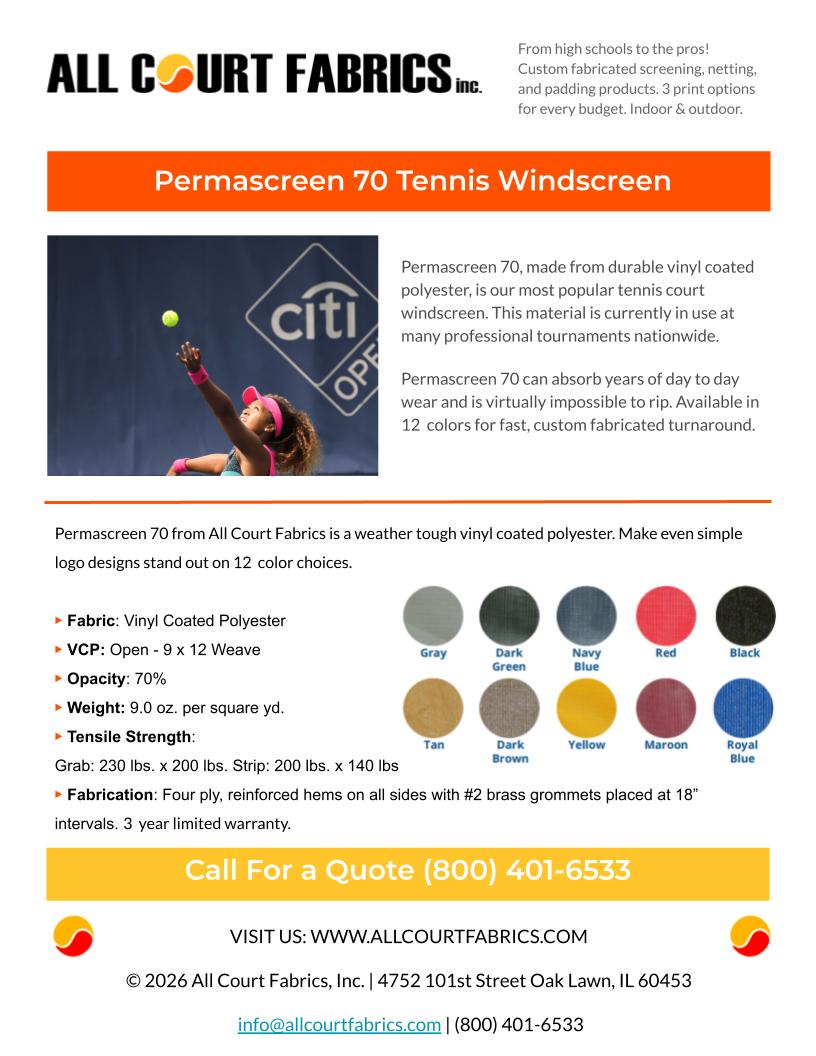 Permascreen 70 Spec Sheet Thumbnail